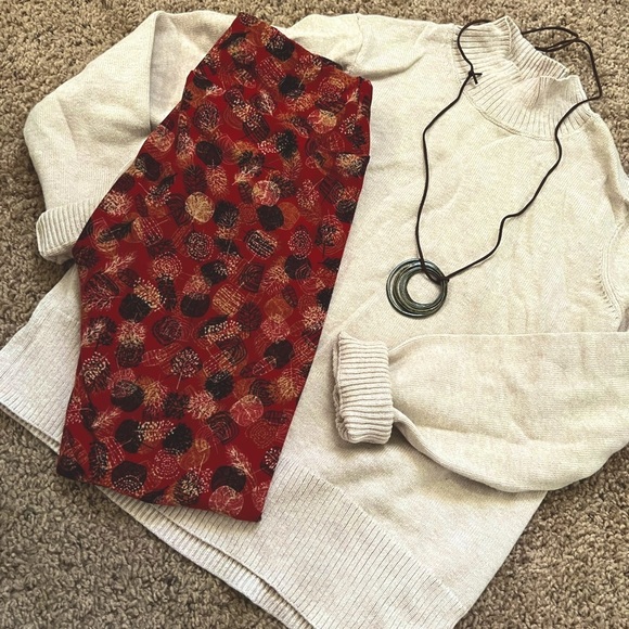 🖤 LulaRoe red Leggings - Picture 1 of 2